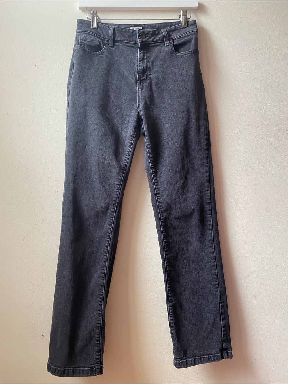L.L. Bean Women's Dark Gray Straight-Leg Jeans
